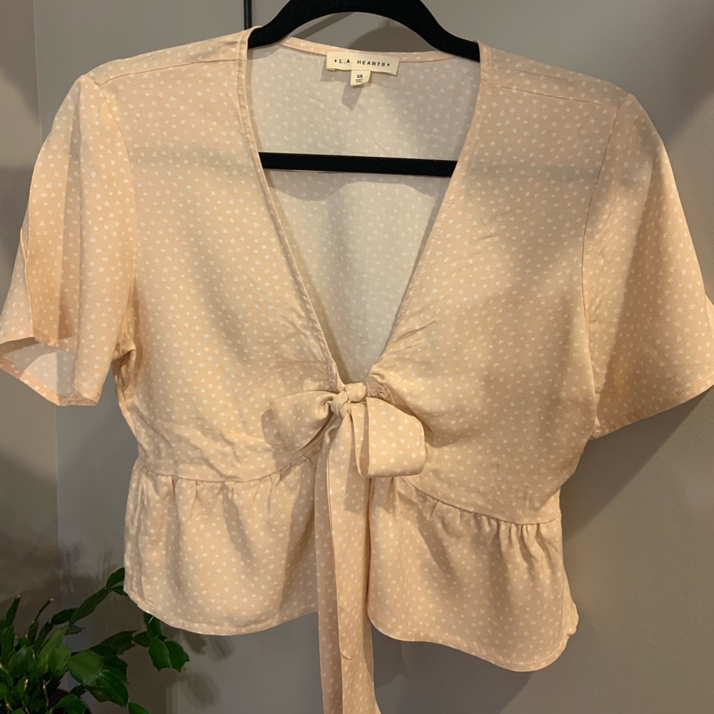 PacSun LA Hearts Tie-Front Blouse